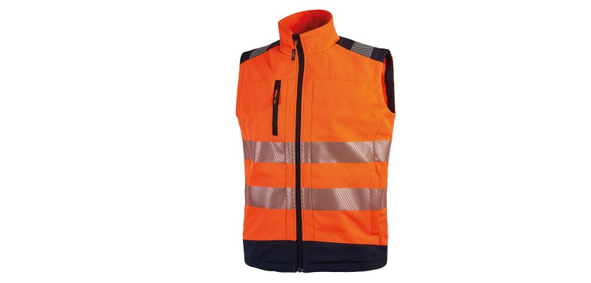 Gilet alta visibiltà U-Power Softshell Dany, arancio fluo