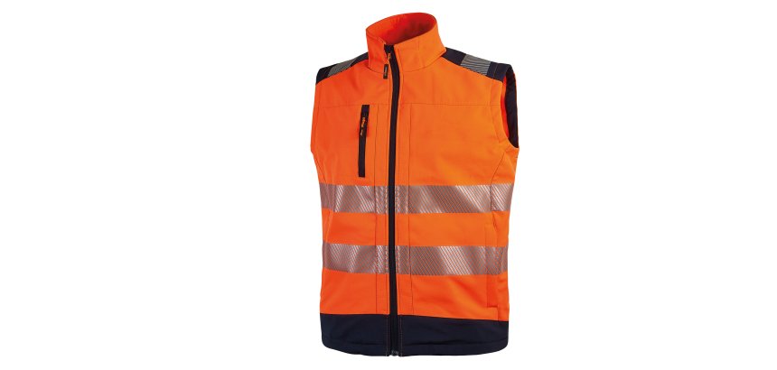 Gilet alta visibiltà U-Power Softshell Dany, arancio fluo
