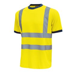 T-shirt alta visibilità U-Power Glitter, giallo fluo, 3 unità