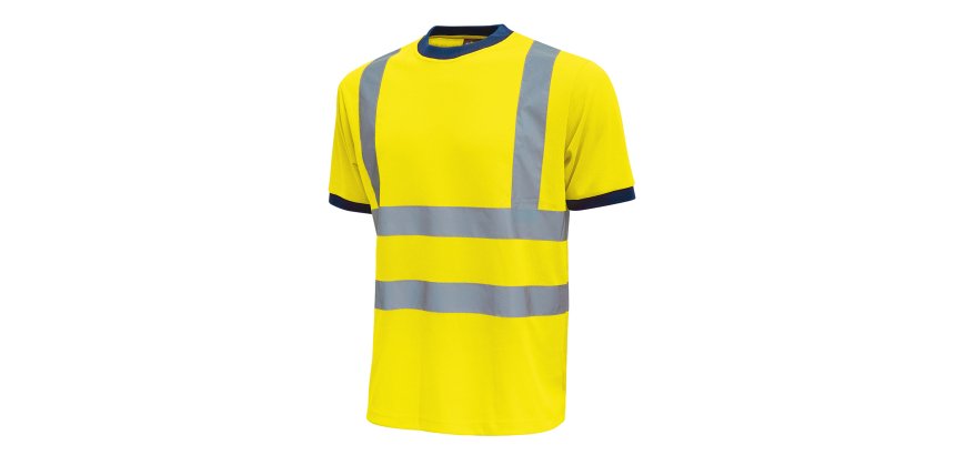 T-shirt alta visibilità U-Power Glitter, giallo fluo, 3 unità