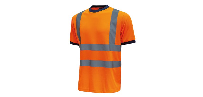 T-shirt alta visibilità U-Power Glitter, arancio fluo, 3 unità
