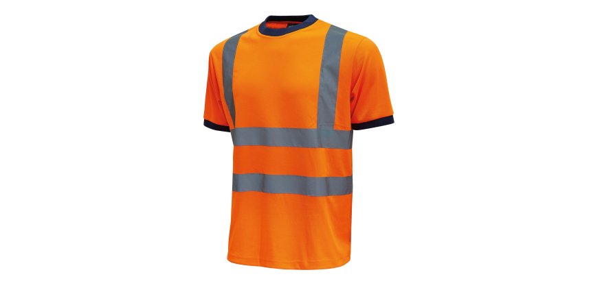 T-shirt alta visibilità U-Power Glitter, arancio fluo, 3 unità