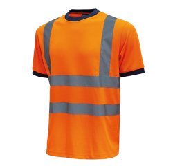 T-shirt alta visibilità U-Power Glitter, arancio fluo, 3 unità