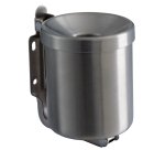Posacenere murale Nido - diametro 13,5 cm - H 11 cm - 0,5 L - acciaio inox - Medial