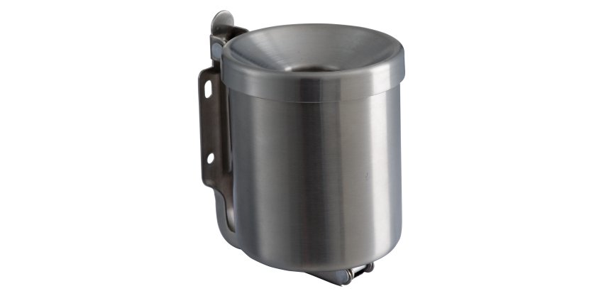 Posacenere murale Nido - diametro 13,5 cm - H 11 cm - 0,5 L - acciaio inox - Medial