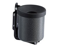 Posacenere murale Nido - diametro 9,5 cm - H 13,5 cm - 0,5 L - metallo verniciato - silver punteggiato - Medial