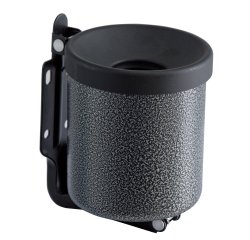 Posacenere murale Nido - diametro 9,5 cm - H 13,5 cm - 0,5 L - metallo verniciato - silver punteggiato - Medial