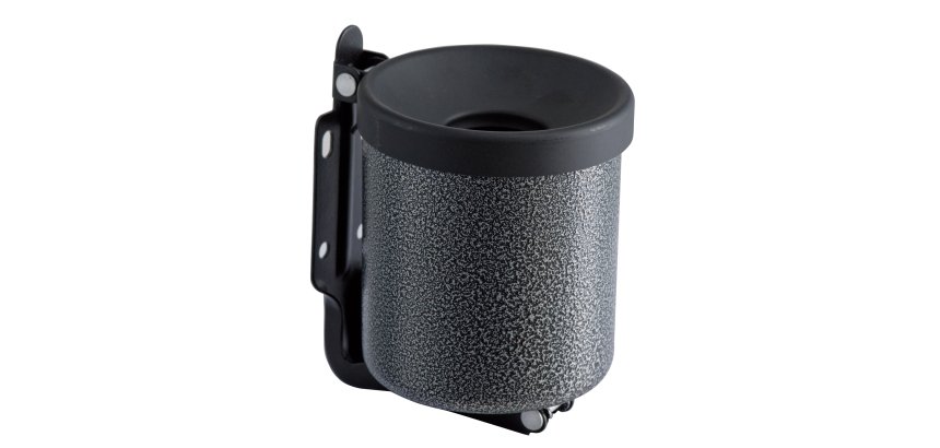 Posacenere murale Nido - diametro 9,5 cm - H 13,5 cm - 0,5 L - metallo verniciato - silver punteggiato - Medial