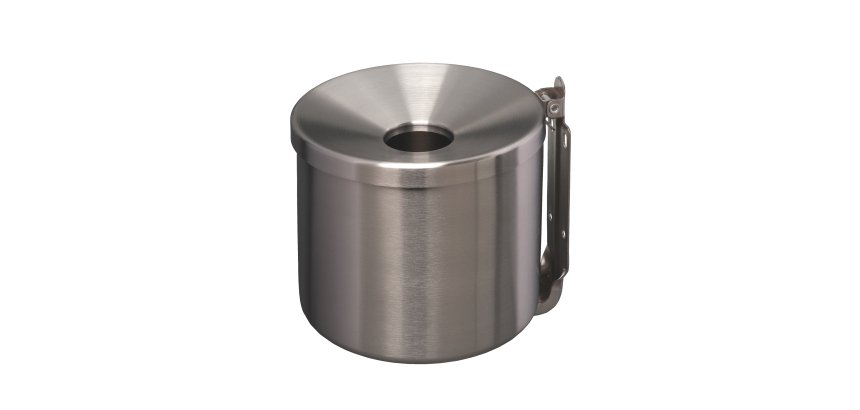 Posacenere murale Nido - diametro 16 cm - H 14 cm - 2 L - acciaio inox - Medial