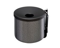 Posacenere murale Nido - diametro 16 cm - H 14 cm - 2 L - metallo verniciato - silver punteggiato - Medial