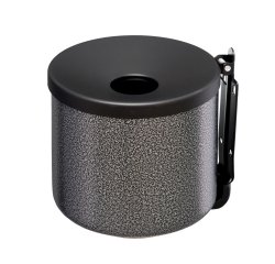 Posacenere murale Nido - diametro 16 cm - H 14 cm - 2 L - metallo verniciato - silver punteggiato - Medial