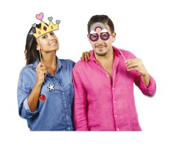 Photo Booth Unicorno - 8 elementi - Big Party