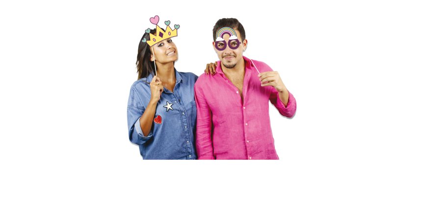 Photo Booth Unicorno - 8 elementi - Big Party