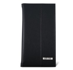 Portabiglietti da visita Professional - similpelle - nero - 12,5x23,5 cm - City Time