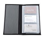 Portabiglietti da visita Professional - similpelle - nero - 12,5x23,5 cm - City Time
