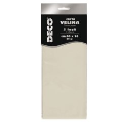 Carta velina - 50 x 76 cm - 20 gr - avorio - Deco - busta 5 fogli