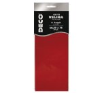 Carta velina - 50 x 76 cm - 20 gr - rosso - Deco - busta 5 fogli