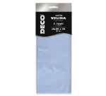 Carta velina - 50 x 76 cm - 20 gr - azzurro baby - Deco - busta 5 fogli