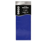 Carta velina - 50 x 76 cm - 20 gr - blu - Deco - busta 5 fogli