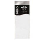 Carta velina - 50 x 76 cm - 20 gr - bianco perlescente - Deco - busta 5 fogli
