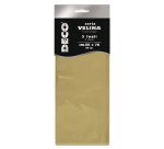 Carta velina - 50 x 76 cm - 20 gr - oro perlescente - Deco - busta 5 fogli
