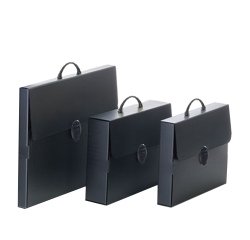 Valigetta Polionda Every Line Total Black - 27x37,5 cm - dorso 8 cm - Favorit