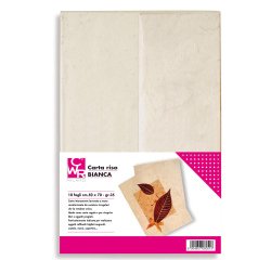 Carta riso - 50 x 70 cm - 25 g -  bianco - CWR - conf. 10 fogli