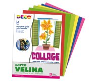 Carta velina - 50 x 76 cm - 10 colori assortiti - Deco - busta 50 fogli