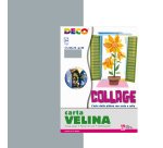 Carta velina - 50 x 76 cm - 20 gr - argento - Deco - busta 24 fogli