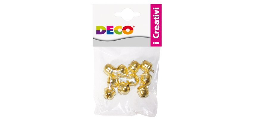 Sonagli - dim. 14,5 mm - in metallo - oro - Deco - conf. 10 pezzi