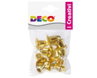 Campanellini - dim. 22 mm - in metallo - oro - Deco - conf. 10 pezzi