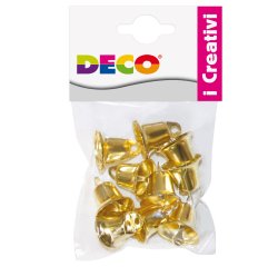 Campanellini - dim. 22 mm - in metallo - oro - Deco - conf. 10 pezzi