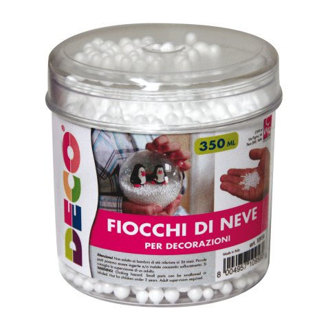 Palline di neve in polistirolo - Deco - barattolo 350 ml