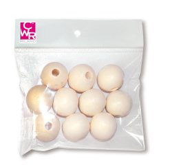Sfere in legno naturale - diametro 20 mm - CWR - conf. 10 pezzi
