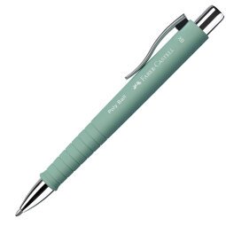 Penna a sfera a scatto Poly Ball - Punta 0,7 mm - fusto verde menta - Faber-Castell