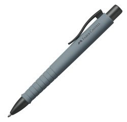 Penna a sfera a scatto Poly Ball - Punta 0,7 mm - fusto grigio pietra - Faber-Castell