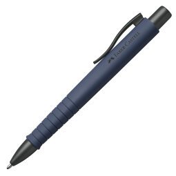 Penna a sfera a scatto Poly Ball - Punta 0,7 mm - fusto blu navy - Faber-Castell