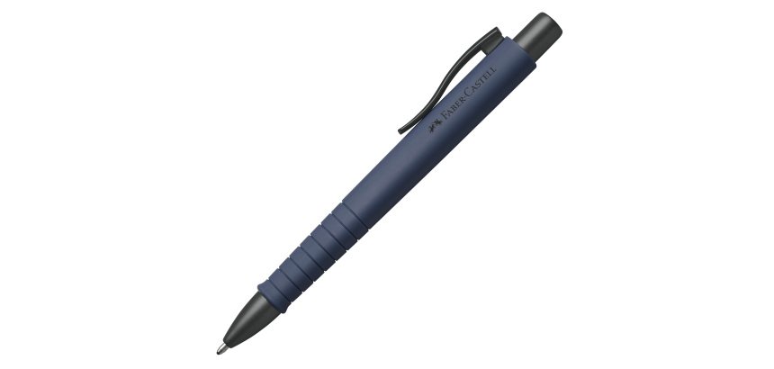 Penna a sfera a scatto Poly Ball - Punta 0,7 mm - fusto blu navy - Faber-Castell