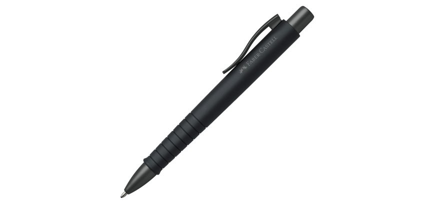 Penna a sfera a scatto Poly Ball - Punta 0,7 mm - fusto all black - Faber-Castell