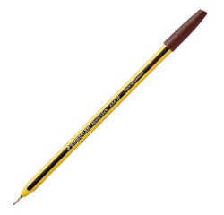 Penna a sfera Noris Stick - punta 1,0mm - marrone - Staedtler - conf. 10 pezzi
