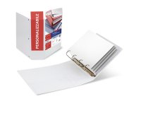 Raccoglitore personalizzabile Stelvio TI - 22 x 30 cm - 4 anelli a Q 100 mm - dorso 13 cm - bianco - Sei Rota