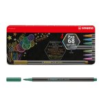 Pennarelli Pen 68 - colori assortiti metallic - Stabilo - scatola in metallo 8 pezzi
