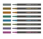 Pennarelli Pen 68 - colori assortiti metallic - Stabilo - scatola in metallo 8 pezzi