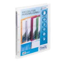 Raccoglitore personalizzabile Lumina - 4 anelli tondi 15 mm - 22 x 30 cm - PP - trasparente - Favorit