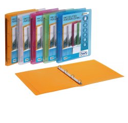 Raccoglitore personalizzabile Lumina - 4 anelli tondi 15 mm - 22 x 30 cm – PP - colori assortiti - Favorit
