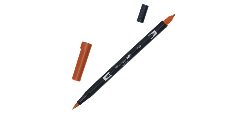 Pennarello Dual Brush N947 - burnt sienna - Tombow