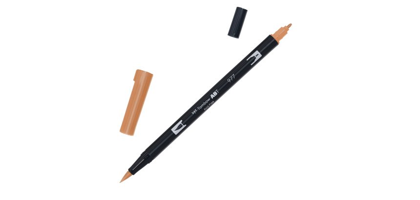 Pennarello Dual Brush N977 - saddle brown - Tombow