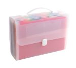 Classificatore valigetta con maniglia - cristallo - 33x29cm - 24 tasche - Exacompta