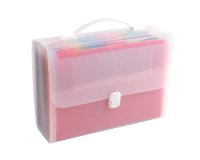 Classificatore valigetta con maniglia - cristallo - 33x29cm - 24 tasche - Exacompta