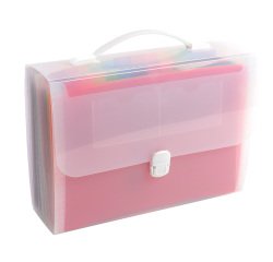 Classificatore valigetta con maniglia - cristallo - 33x29cm - 24 tasche - Exacompta